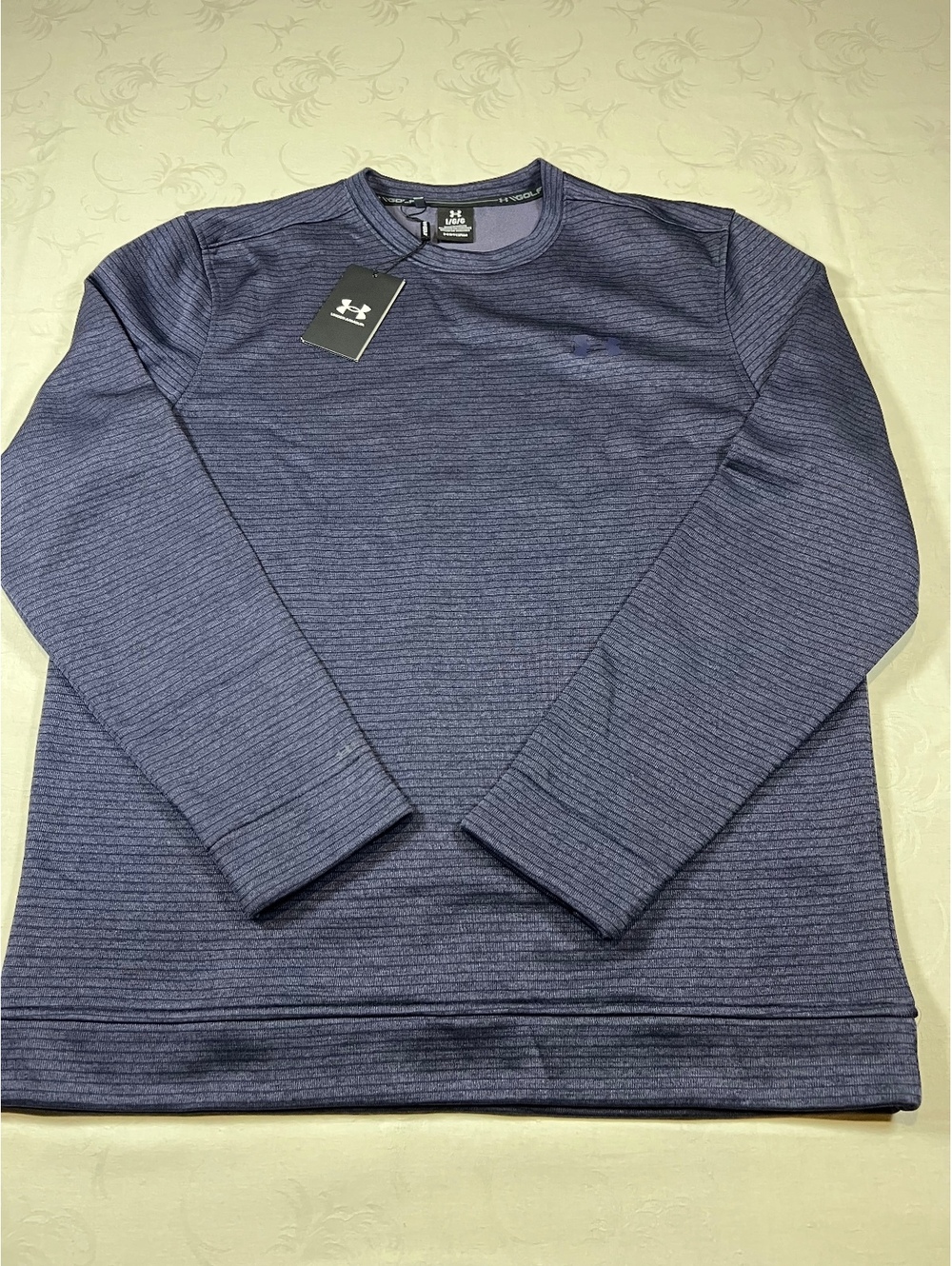 NEW Under Armour Storm Crewneck Sweater Golf Blue Fleece Loose Fit Size Large